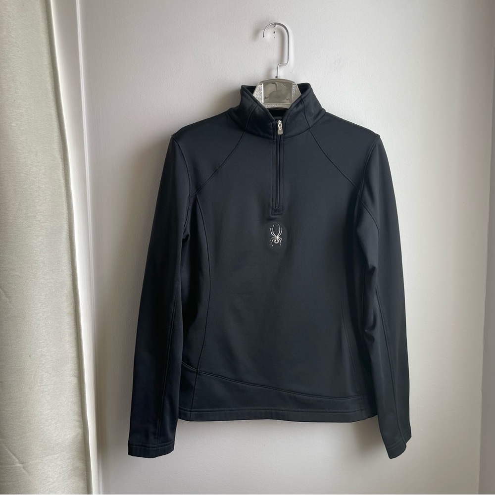 Spyder Black Quarter-Zip Pullover Fleece-lined size 6